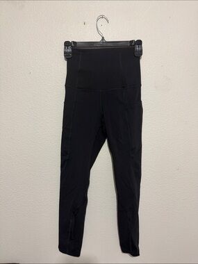 LNDR High-Waist Black Active Leggings with Side Pockets Ankle Workout Gym